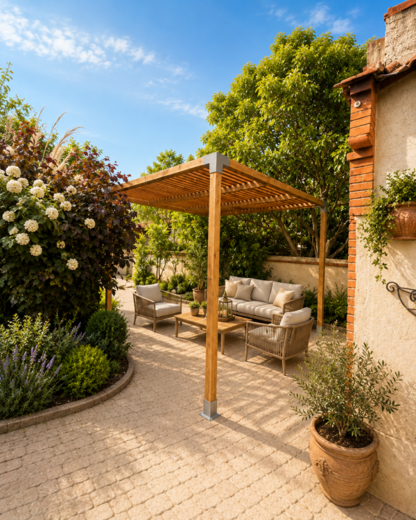 Pergola bois lamellé-collé